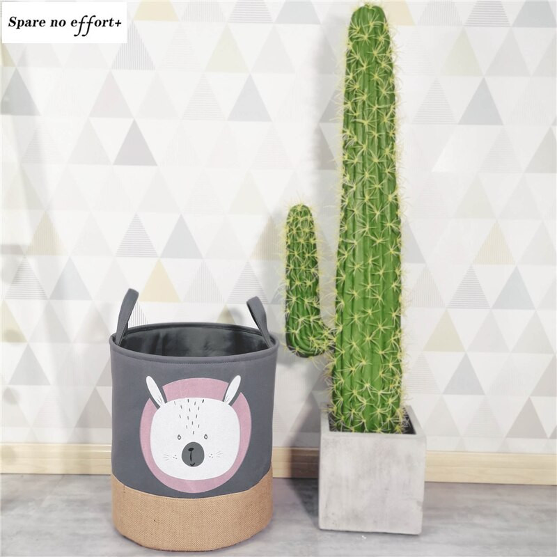 Coș de rufe rezistent la apă Jucării pentru copii Organizator de haine Coș de depozitare Coș mare de haine din bumbac Depozitare articole diverse