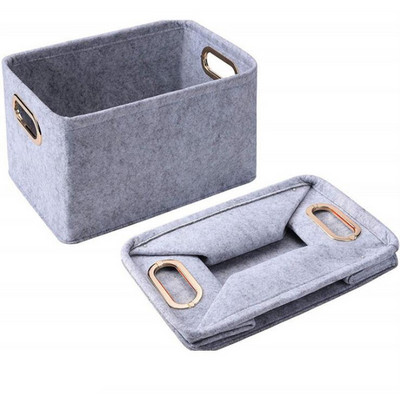 Šiaurės šalių veltinio rankų darbo laikymo krepšelis Svetainės juodos pilkos spalvos smulkmenos Organizatoriaus dėžutė kūdikiams žaislai Audiniai miegamojo kojinės su metaline rankena