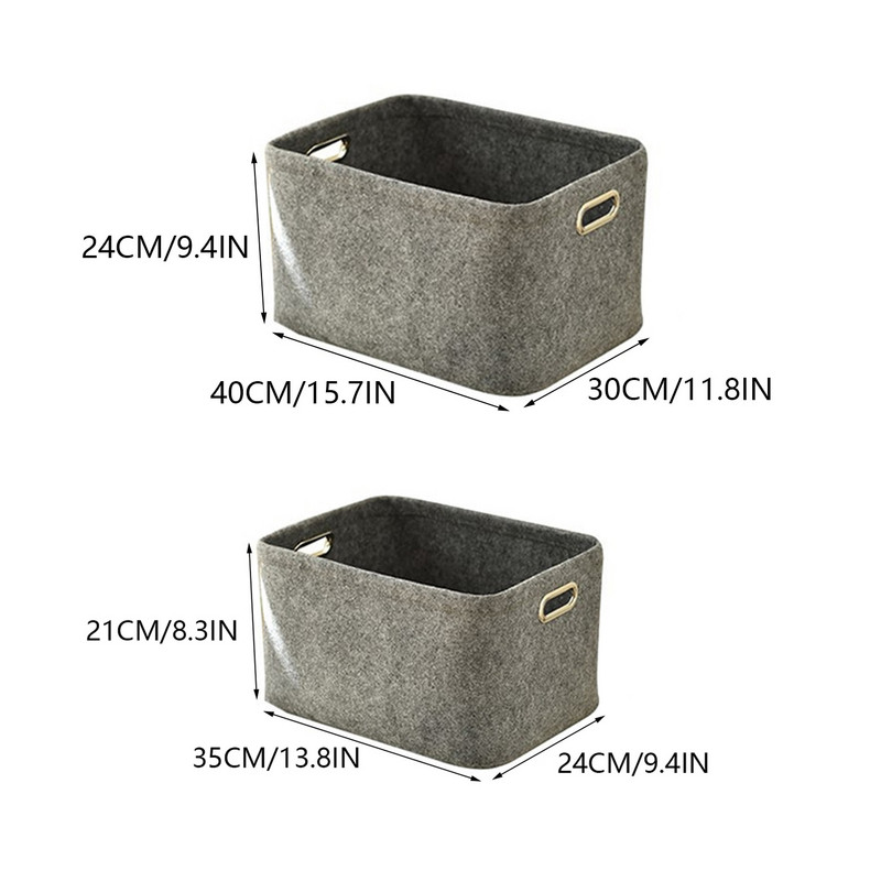 Šiaurės šalių veltinio rankų darbo laikymo krepšelis Svetainės juodos pilkos spalvos smulkmenos Organizatoriaus dėžutė kūdikiams žaislai Audiniai miegamojo kojinės su metaline rankena