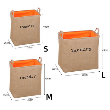 Двойна тъкан EVA Кош за мръсни дрехи Сгъваема кошница за пране с дръжки Квадратна кофа за съхранение Кофа за домашни играчки Органайзер