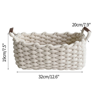 Rankomis austas daiktadėžės krepšelis namams Įvairūs austi krepšeliai Medvilninė virvė Kosmetikos laikiklis Knyga Žaislų stalviršio saugykla Namų dekoras