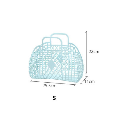 Coș de depozitare pentru cumpărături gol din plastic Geantă de capacitate mare Plasă pliabilă Organizatoare portabile din plastic Coșuri de depozitare