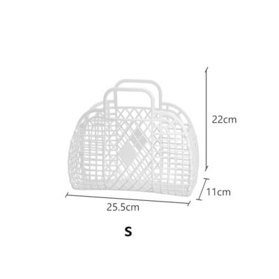Coș de depozitare pentru cumpărături gol din plastic Geantă de capacitate mare Plasă pliabilă Organizatoare portabile din plastic Coșuri de depozitare