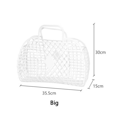 Coș de depozitare pentru cumpărături gol din plastic Geantă de capacitate mare Plasă pliabilă Organizatoare portabile din plastic Coșuri de depozitare