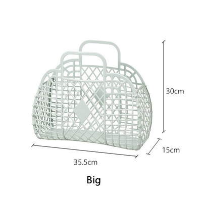 Coș de depozitare pentru cumpărături gol din plastic Geantă de capacitate mare Plasă pliabilă Organizatoare portabile din plastic Coșuri de depozitare