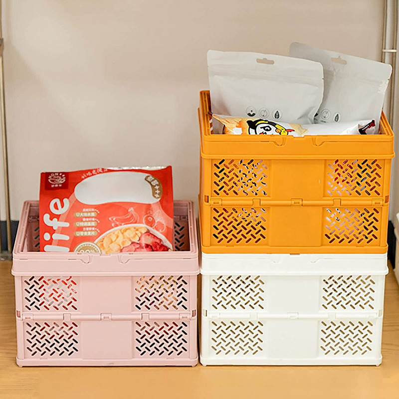 Ins Stolne plastične košare za pohranu Kutija za organizatore Sklopiva košara za pohranu igračaka s ručkom Košara za kutiju za pohranu u kupaonici