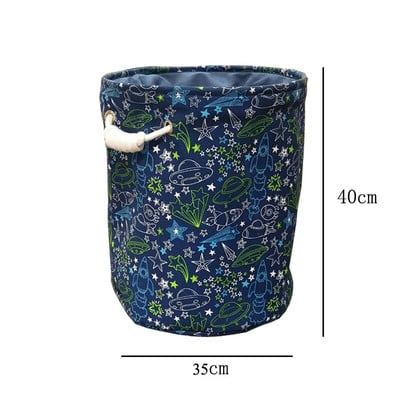 Coș de rufe cu cordon pentru haine murdare pentru copii jucării pentru copii pânză wasmand coș mare de depozitare pentru copii organizator acasă