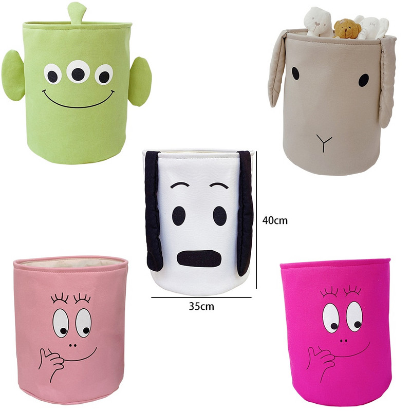 Rajzfilm állatok szennyes kosár három réteg vastagított gyerekjátékok asztali szervező egyéb tárolódoboz Összecsukható otthoni tárolótáska