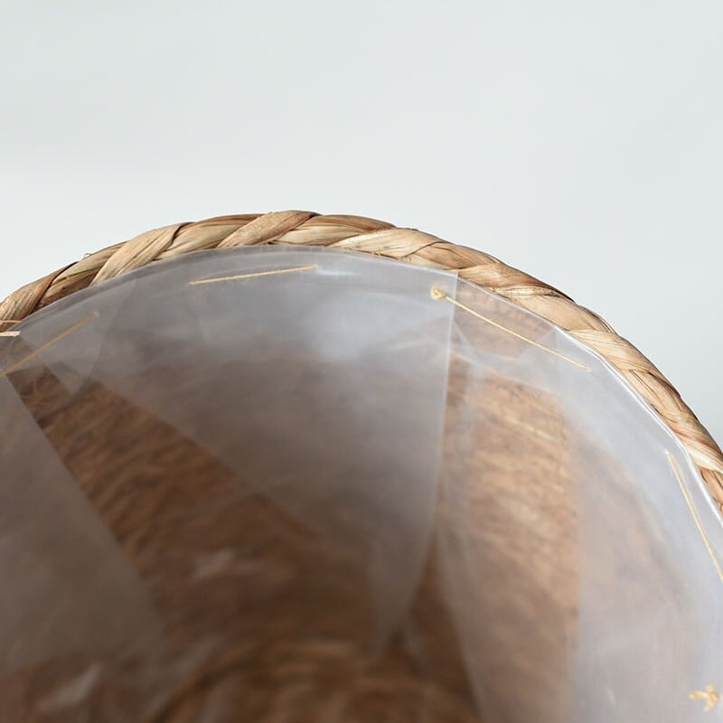 22 cm rankų darbo apvalus šiaudinis krepšelis Wiker gėlių vazonai vazonai sodo dekoravimo organizatoriui