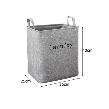 Удебелена двуслойна имитация на ленена кърпа Преносима сгъваема водоустойчива кошница за домашно съхранение на писма Кошница за пране Организатор
