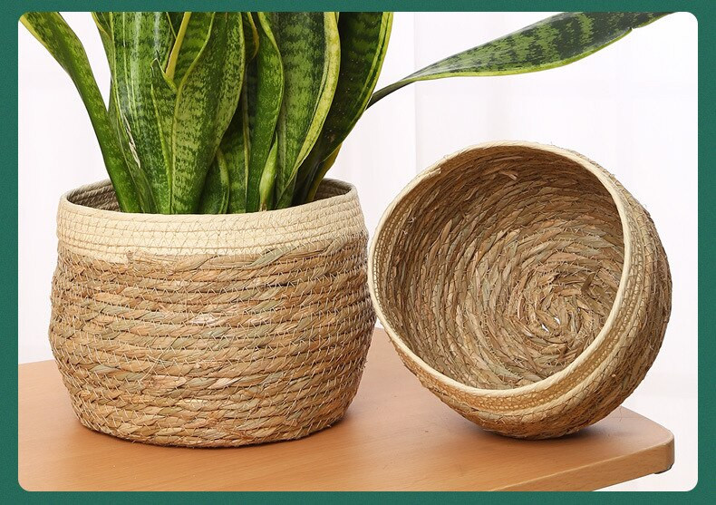 Pletena košara za pohranu Pletene košare za cvijeće od ratana Kuhinjski organizator za voće Igračke Posuda za pohranjivanje biljaka Uređenje doma za hotele