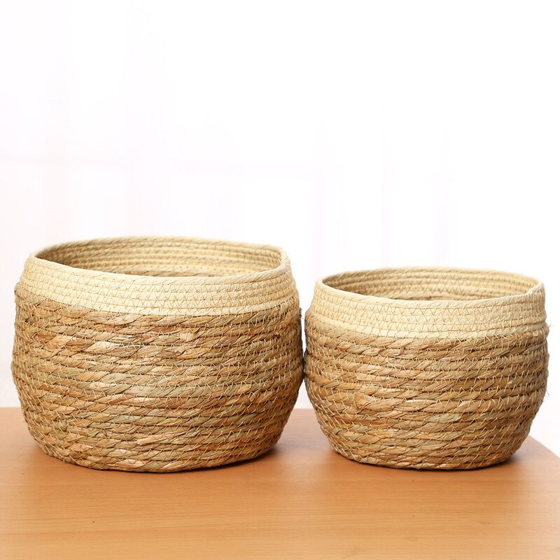 Pletena košara za pohranu Pletene košare za cvijeće od ratana Kuhinjski organizator za voće Igračke Posuda za pohranjivanje biljaka Uređenje doma za hotele