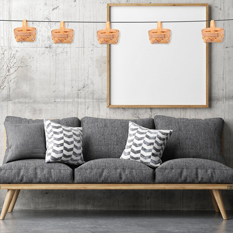 Mini drvene košare od 10 komada, kućne košare za piknik, sitne potrepštine za zabavu