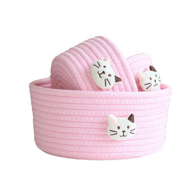 Animaciniai filmai Gyvūnai Medvilninės virvės laikymo krepšeliai kūdikiams nešvarūs drabužiai skalbinių krepšelis audimas vaikams žaislai darbastalio smulkmenos Organizatoriaus dėžutė