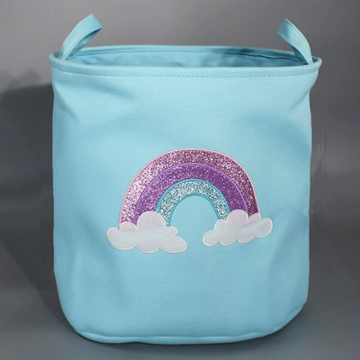 Rožinis vaivorykštės raštas vandeniui atsparus krepšelis žaislams nešvariems skalbiniams krepšelis krepšys drabužiams žaislų laikymo dėžutė įvairioms reikmėms