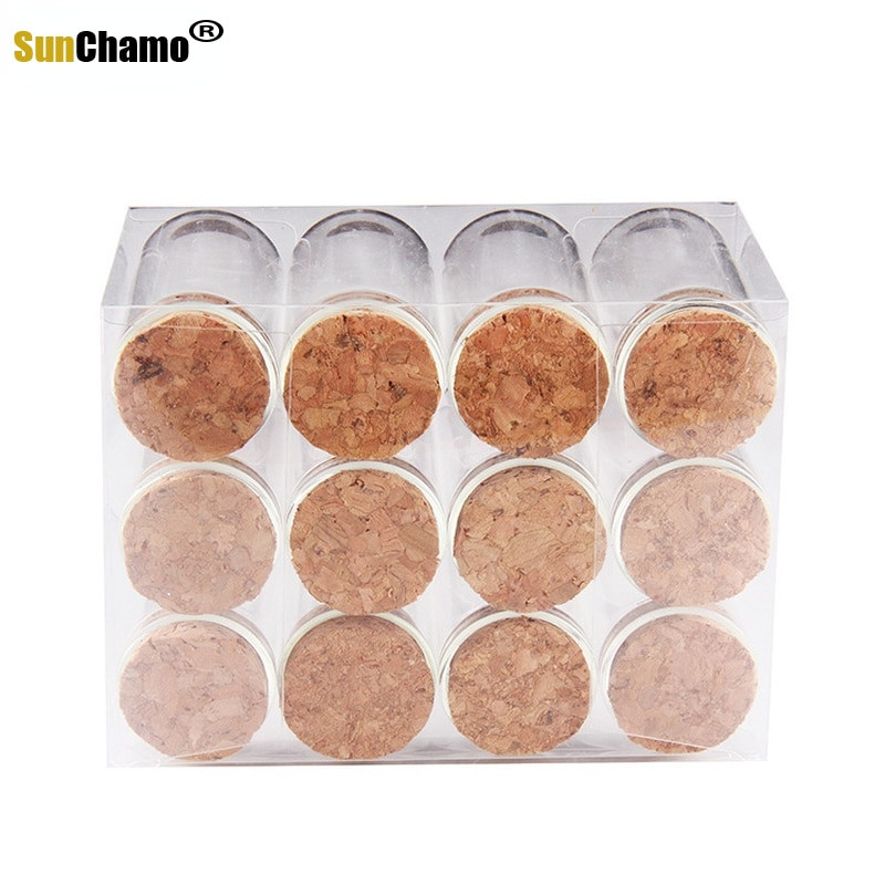 30x60mm mini klaasist soovipudel korgist korgiga Läbipaistvad triivivad väikesed pudelid kodukaunistuse tarvikute jaoks 12 tk/komplekt kaunistuseks