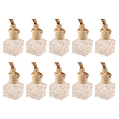 10 vnt. Automobilyje pakabinamas stiklinis butelis, tuščias kvepalų aromaterapinis dozatorius, pripildomas eterinių aliejų difuzorius, oro gaivinimo pakabukas X7XD