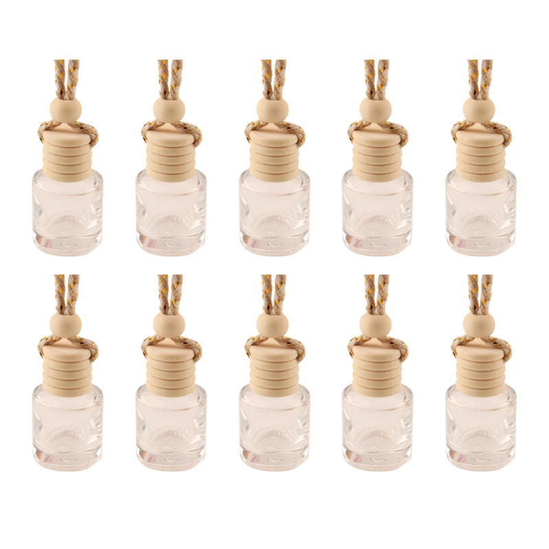 10 vnt. Automobilyje pakabinamas stiklinis butelis, tuščias kvepalų aromaterapinis dozatorius, pripildomas eterinių aliejų difuzorius, oro gaivinimo pakabukas X7XD