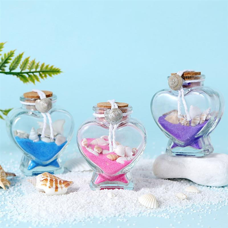 4 tk läbipaistvad soovipudelid südamekujulised parfüümipudelid klaaspudelid purgid meisterdamise viaalid