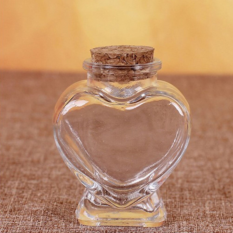 4 tk soovipudelid klaasklaasist parfüümipudelid purgid Väikesed miniloitsud südamepudelid korgist soovipurgid miniatuursed