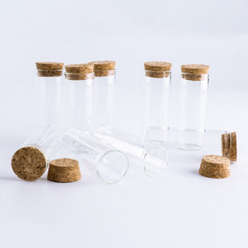 12 τμχ 30*80mm 40ml Αποθηκευτικά γυάλινα μπουκάλια με πώμα από φελλό Μικροσκοπικά δοχεία για βάζο μπουκαλιών Γυάλινα φιαλίδια μπαχαρικών Craft DIY Μικρά βάζα