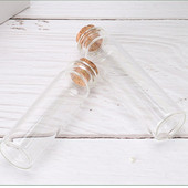 10tk 20ml 22*80mm uus mini klaaspudel klaaspudel korgist pulmaklaaspurgiga väikesed pudelid pulmakingitus külalistele