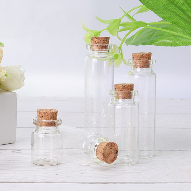 10tk 20ml 22*80mm uus mini klaaspudel klaaspudel korgist pulmaklaaspurgiga väikesed pudelid pulmakingitus külalistele