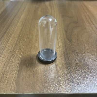 5X moderna ručno izrađena staklena kupola navlaka za suho cvijeće vaza s drvenom bazom Landcrape figurice Prikaz modela Umjetničko djelo Kuća za lutke Igračka