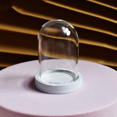 5X moderna ručno izrađena staklena kupola navlaka za suho cvijeće vaza s drvenom bazom Landcrape figurice Prikaz modela Umjetničko djelo Kuća za lutke Igračka