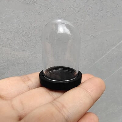 5X moderna ručno izrađena staklena kupola navlaka za suho cvijeće vaza s drvenom bazom Landcrape figurice Prikaz modela Umjetničko djelo Kuća za lutke Igračka