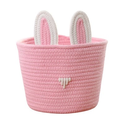 Mielos zuikio ausytės Sandėliavimo krepšelis Animacinių filmų apvalus organizatorius kibiras Drabužiai vaikams žaislas didelės talpos saugykla Namų laikymo reikmenys