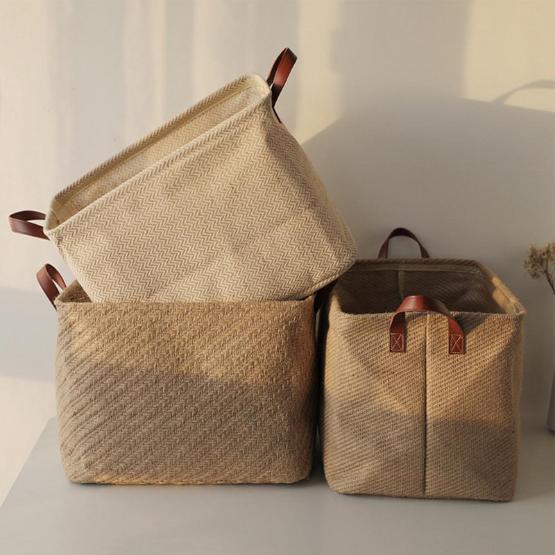 Coș de depozitare cusături dense decorative țesătură coș pentru haine murdare pentru spălătorie dulap simplu coș de depozitare pliabil