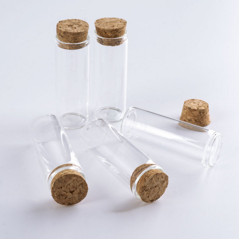 12db 12ml-es barkácsolás mini üvegpalackok parafa dugós 22*60mm-es kémcső fűszeres üvegek kis átlátszó ajándék tartály