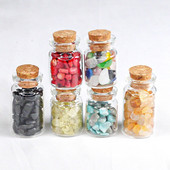 7PC Prirodna kristalna staklena boca želja Vjenčani dar za uređenje doma za goste Mini ljekoviti kristalni dragulj Diy Ukras od kristalne boce