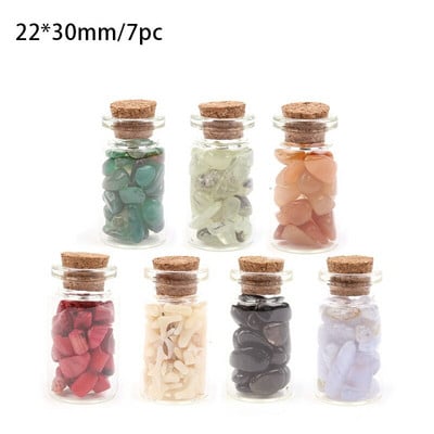 7PC Prirodna kristalna staklena boca želja Vjenčani dar za uređenje doma za goste Mini ljekoviti kristalni dragulj Diy Ukras od kristalne boce