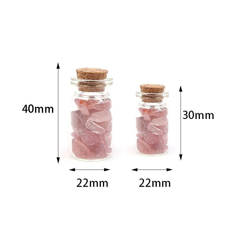 7PC Prirodna kristalna staklena boca želja Vjenčani dar za uređenje doma za goste Mini ljekoviti kristalni dragulj Diy Ukras od kristalne boce