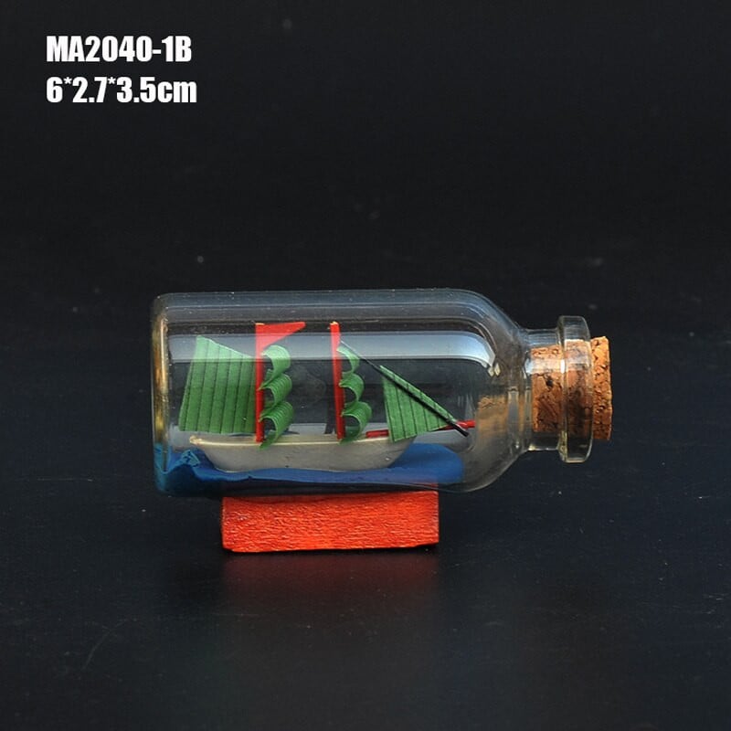 Mažas laivas buteliuke, mielas kapsulės laiškas Meilės piliulės spalvos Mini palinkėjimų buteliukas Kalėdų atostogų dovana Vestuvių namų dekoras