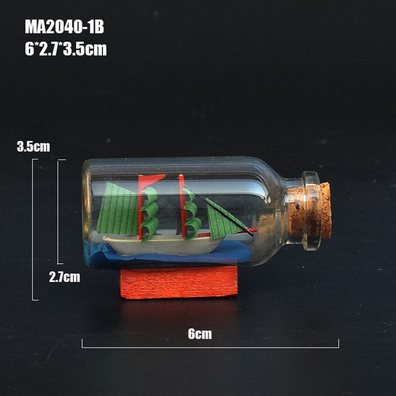 Mažas laivas buteliuke, mielas kapsulės laiškas Meilės piliulės spalvos Mini palinkėjimų buteliukas Kalėdų atostogų dovana Vestuvių namų dekoras