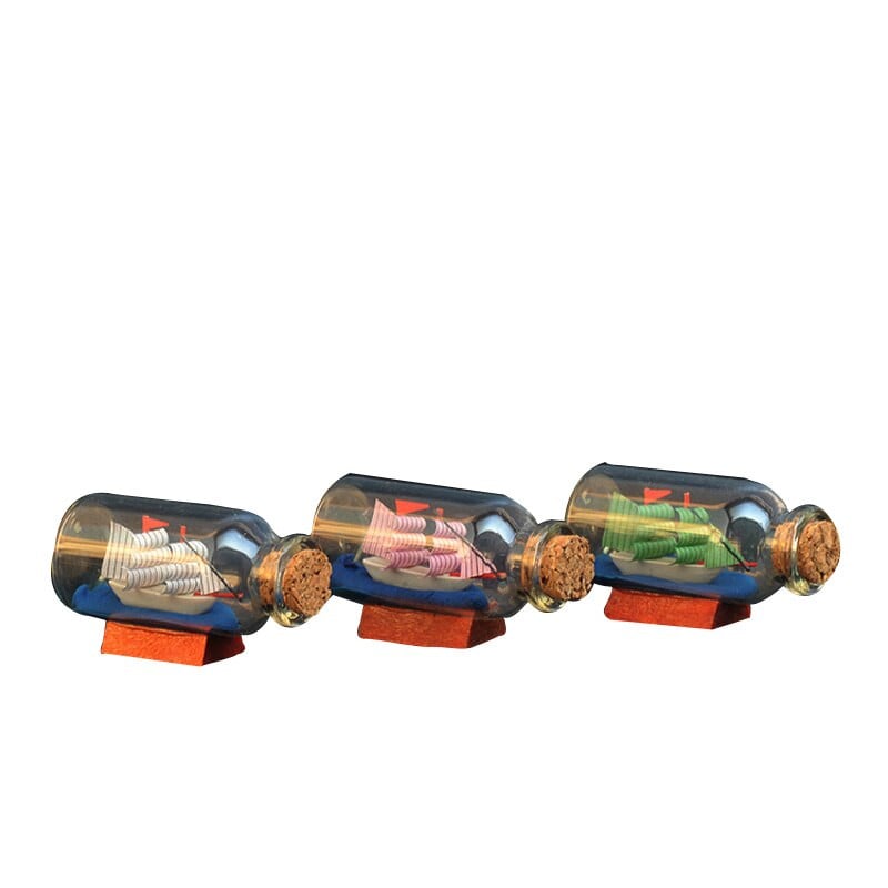 Mažas laivas buteliuke, mielas kapsulės laiškas Meilės piliulės spalvos Mini palinkėjimų buteliukas Kalėdų atostogų dovana Vestuvių namų dekoras