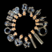 20PCS 22 mix oblika ogrlica izrada nakita Wish Mini staklena bočica s plutenim privjeskom Bočica s eteričnim uljem parfema šarm za plutenu bočicu