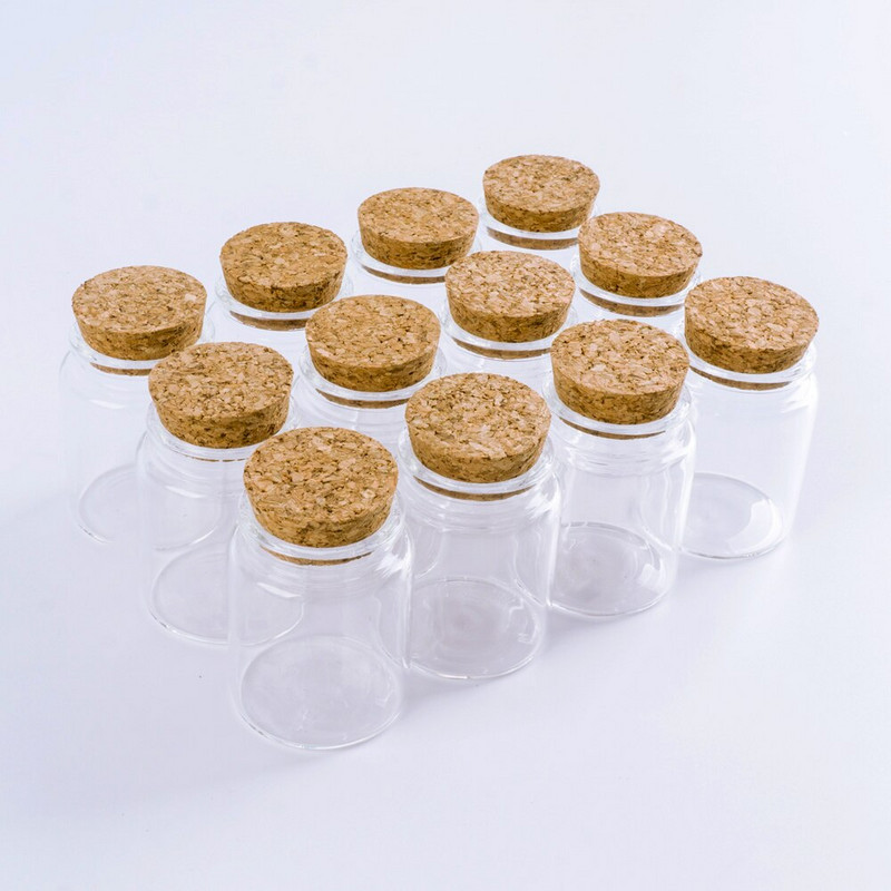 60ml 47*60mm staklene boce s plutom za pohranjivanje posuda za staklenke za začine Prozirne boce za hranu Ekološke DIY zanatske boce 6kom