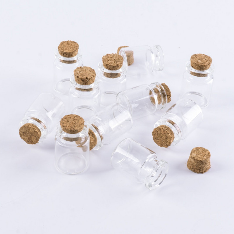 22*30 mm 5 ml DIY mini slatke prozirne staklene boce s plutenim čepom Rukotvorine Sićušne staklenke Vjenčane ukrasne prazne staklenke