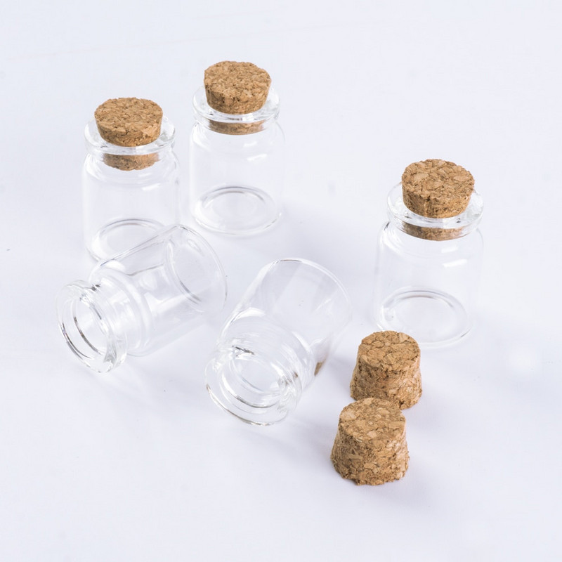 22*30 mm 5 ml DIY mini slatke prozirne staklene boce s plutenim čepom Rukotvorine Sićušne staklenke Vjenčane ukrasne prazne staklenke