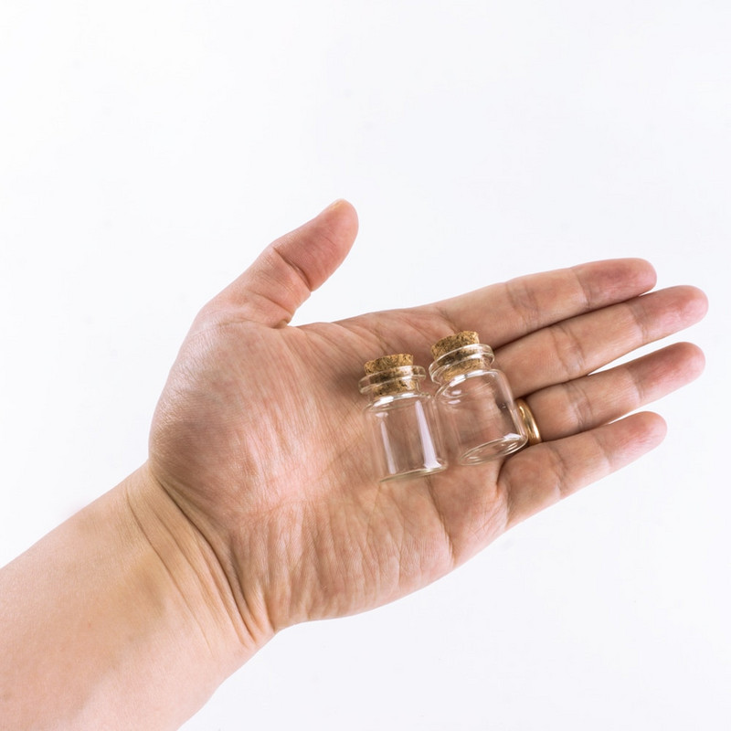 22*30 mm 5 ml DIY mini slatke prozirne staklene boce s plutenim čepom Rukotvorine Sićušne staklenke Vjenčane ukrasne prazne staklenke
