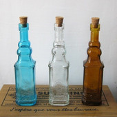 Žalios augalų stiklinės gėlių vazos Prop Vintage Skaidrus butelis Mažas raižytas bokštelis namų dekoravimui Nuotraukų palinkėjimų buteliukų dekoras