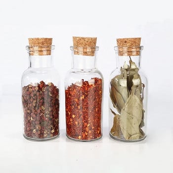 30*40mm 15ml Storage Glass Bottles With Cork Stopper Crafts Μικροσκοπικά Βαζάκια Διαφανές Άδειο Γυάλινο Βάζο Μίνι Μπουκάλι Ευχών 12τμχ/παρτίδα