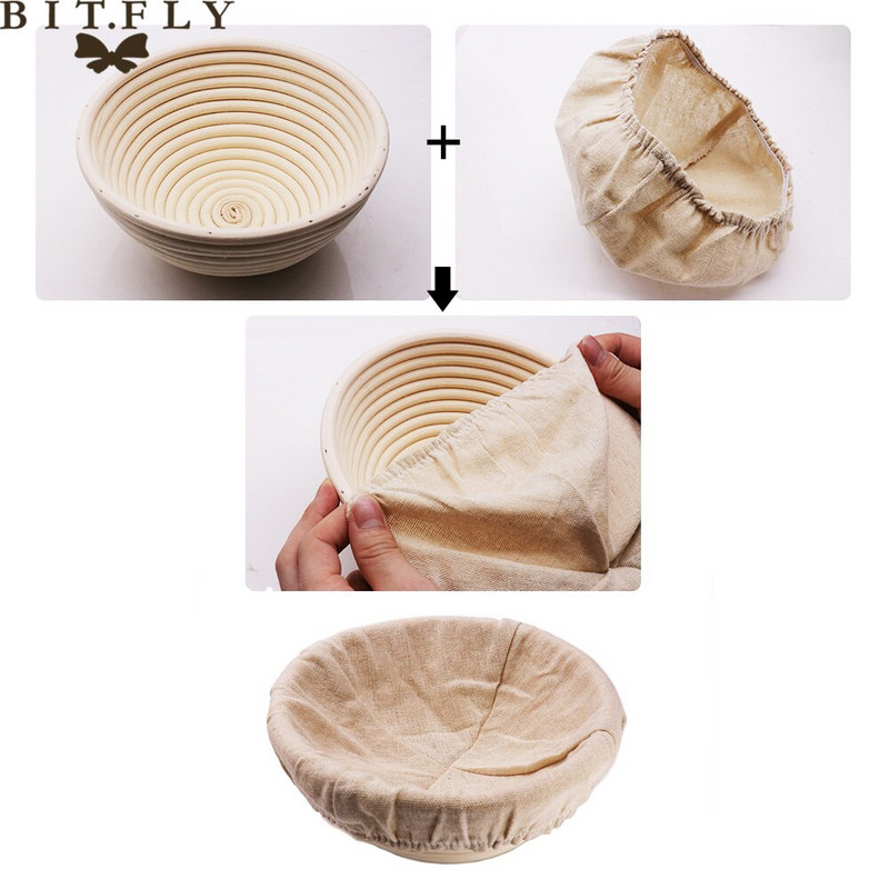 Kuum müüa leiva kääritamine rotangist korv maaleib baguette banneton tainas massiproovi proovimine degusteerimine küpsetuskorvid tarvikud