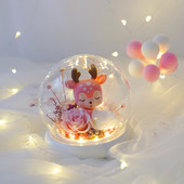 Skersmuo = 12 cm Vidutinio dydžio apvalios formos stiklo kupolo vaza Namų puošmena juodai baltas pagrindo dangtelis „pasidaryk pats“ draugui dovanų vestuvėms