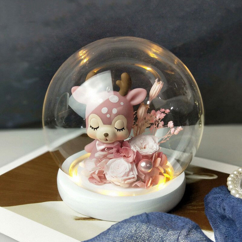 Skersmuo = 12 cm Vidutinio dydžio apvalios formos stiklo kupolo vaza Namų puošmena juodai baltas pagrindo dangtelis „pasidaryk pats“ draugui dovanų vestuvėms