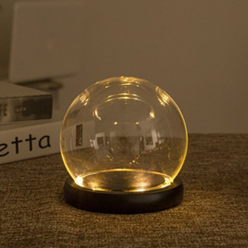 Skersmuo = 12 cm Vidutinio dydžio apvalios formos stiklo kupolo vaza Namų puošmena juodai baltas pagrindo dangtelis „pasidaryk pats“ draugui dovanų vestuvėms